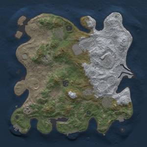 Thumbnail Rust Map: Procedural Map, Size: 3500, Seed: 401, 16 Monuments