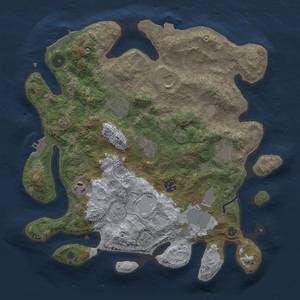 Thumbnail Rust Map: Procedural Map, Size: 3500, Seed: 1248600677, 16 Monuments