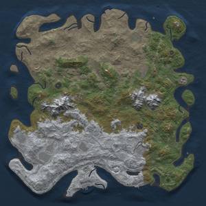 Thumbnail Rust Map: Procedural Map, Size: 5000, Seed: 235754738, 19 Monuments