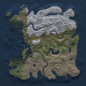 Thumbnail Rust Map: Procedural Map, Size: 4000, Seed: 1207012451, 15 Monuments