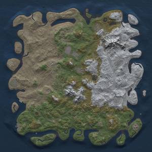 Thumbnail Rust Map: Procedural Map, Size: 5000, Seed: 1654915214, 19 Monuments