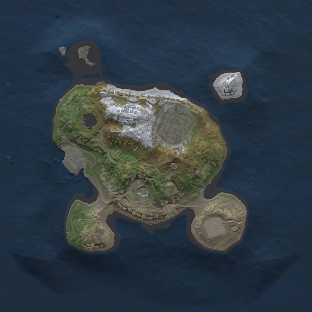 Rust Map: Procedural Map, Size: 1800, Seed: 748800303, 5 Monuments