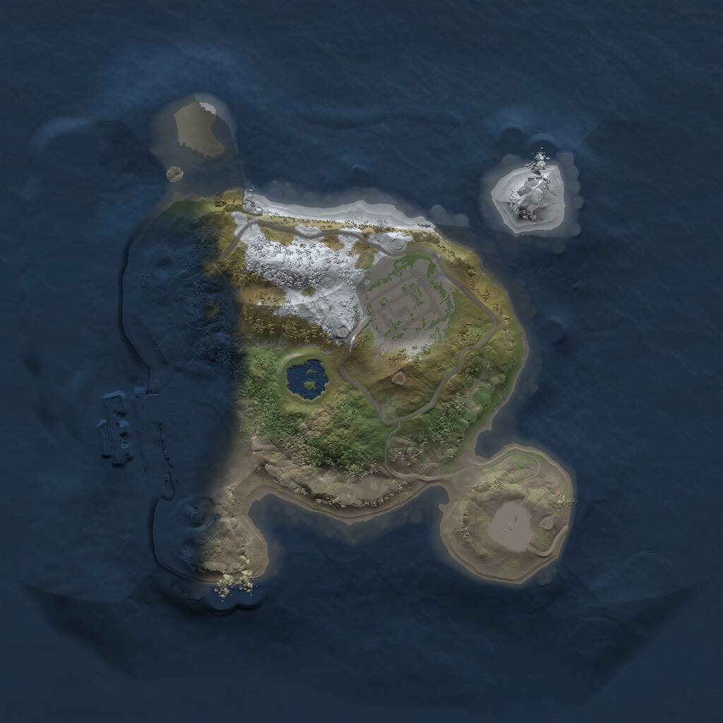 Rust Map: Procedural Map, Size: 1800, Seed: 748800303, 3 Monuments