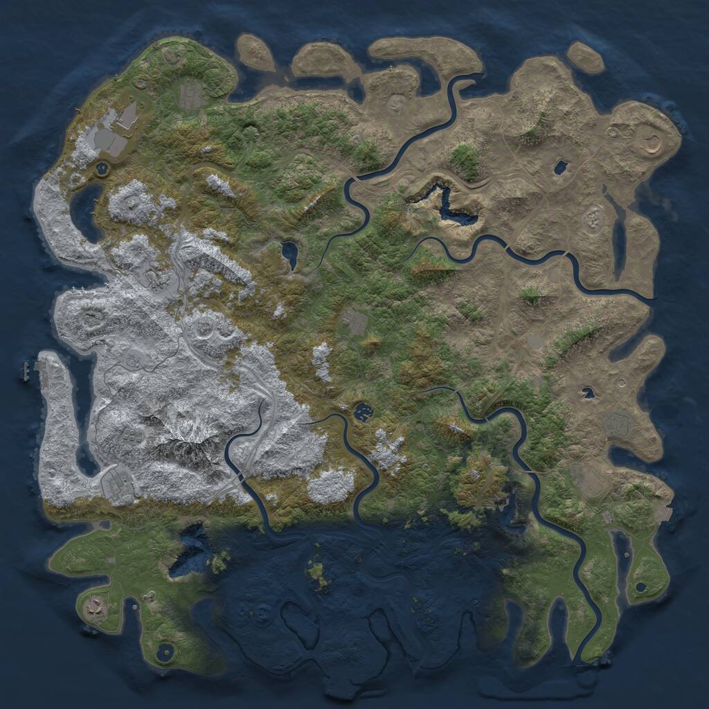 Rust Map: Procedural Map, Size: 5929, Seed: 1546810204, 17 Monuments