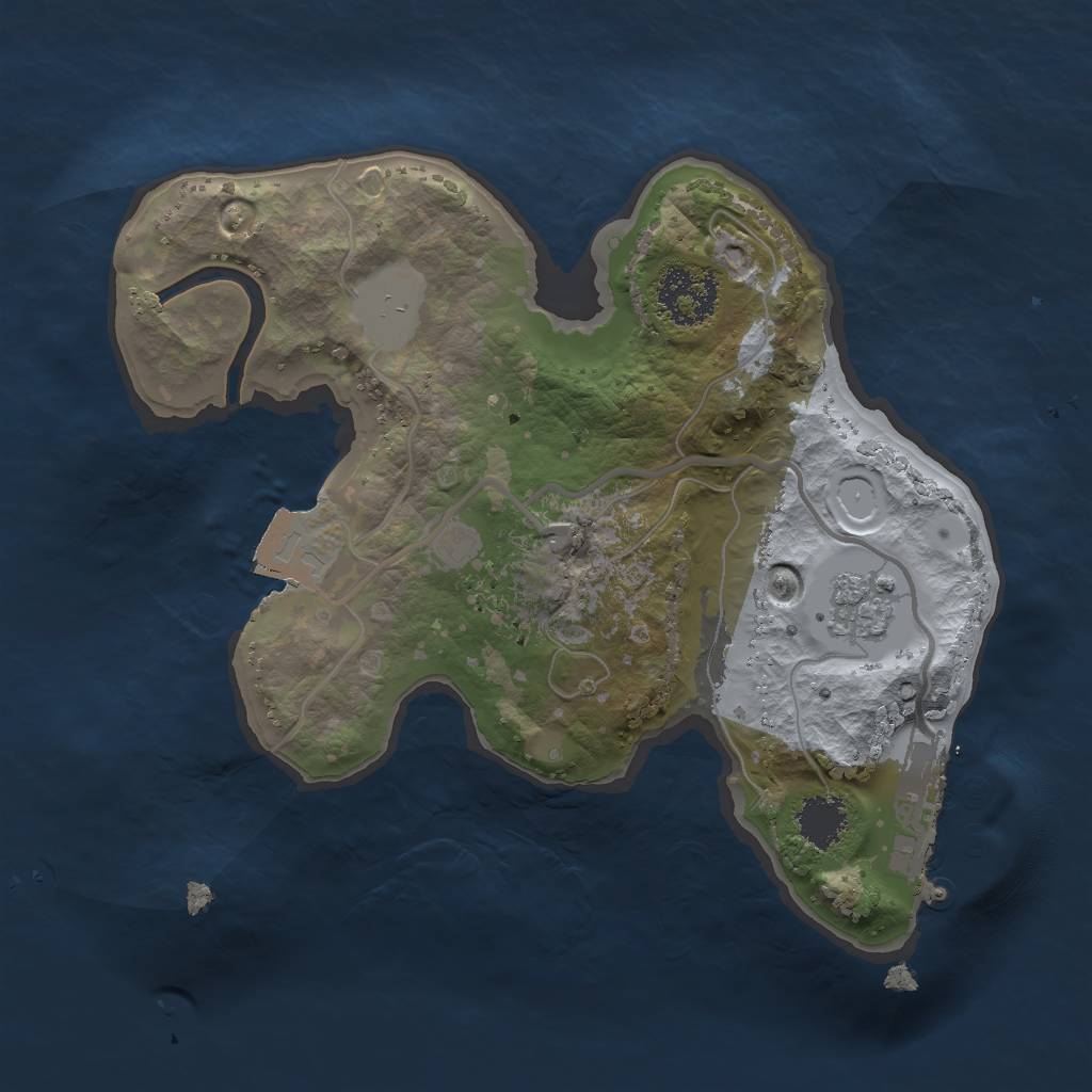 Rust Map: Procedural Map, Size: 1800, Seed: 475594517, 5 Monuments