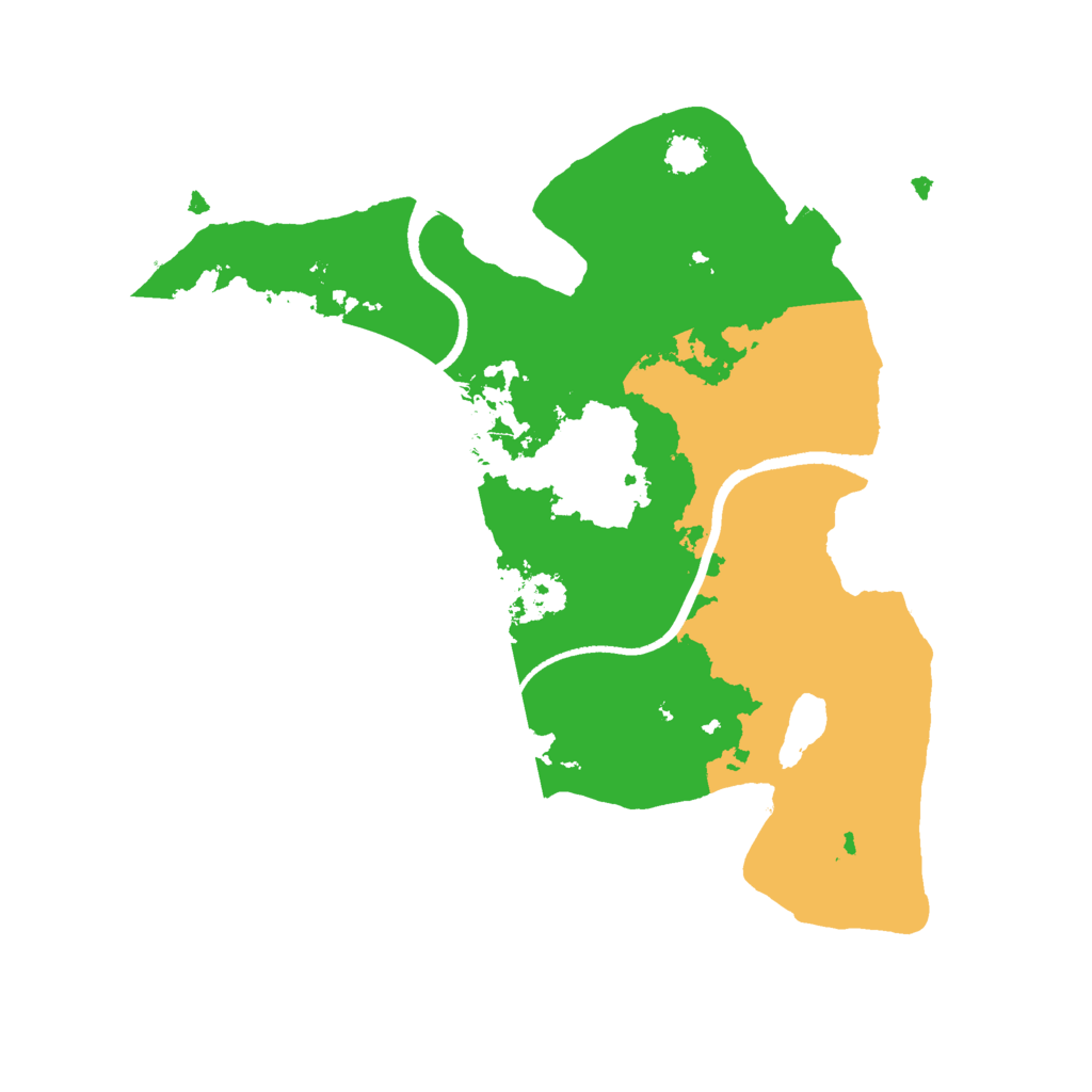 Biome Rust Map: Procedural Map, Size: 2500, Seed: 54594