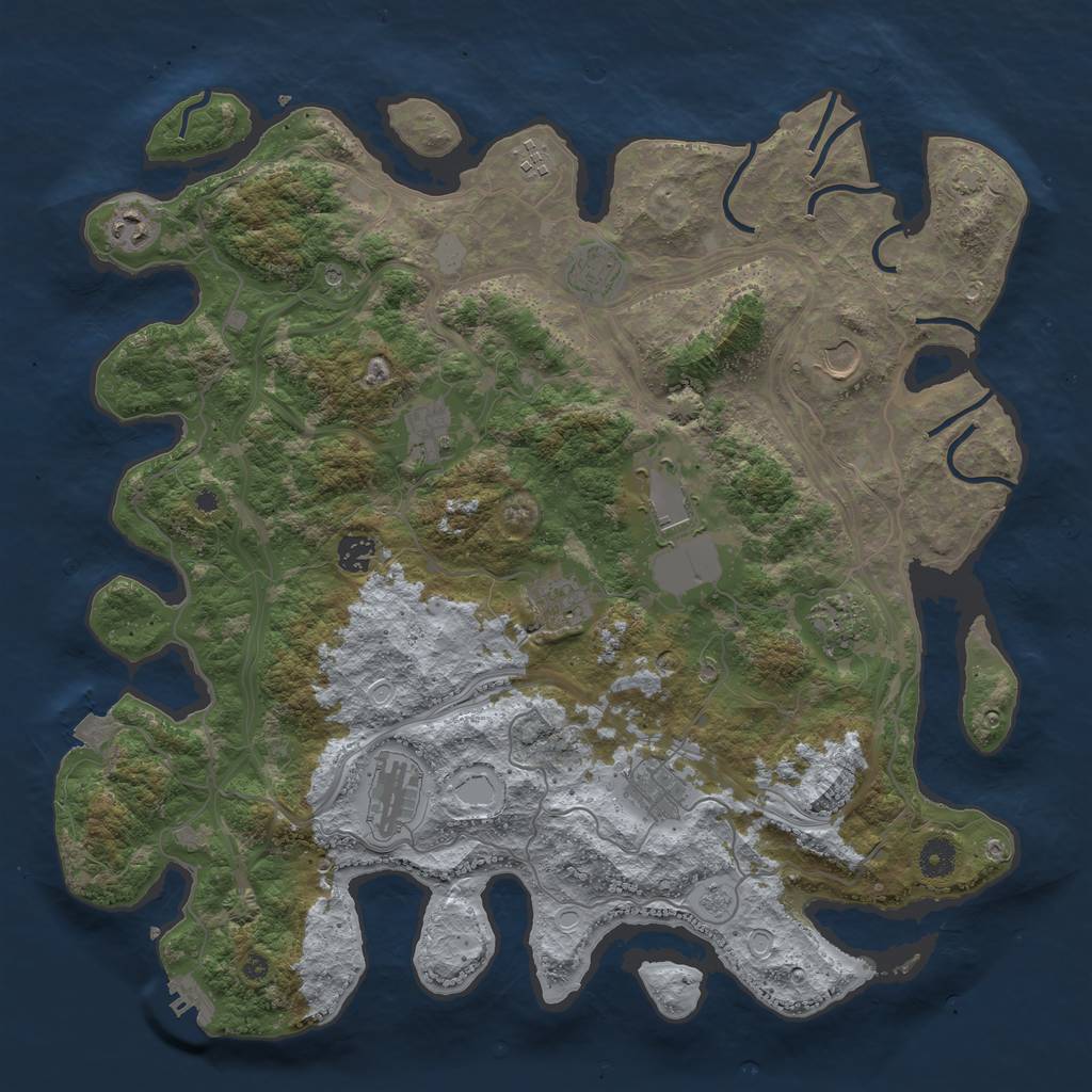 Rust Map: Procedural Map, Size: 4250, Seed: 150169420, 18 Monuments