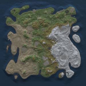 Thumbnail Rust Map: Procedural Map, Size: 4000, Seed: 545995568, 19 Monuments