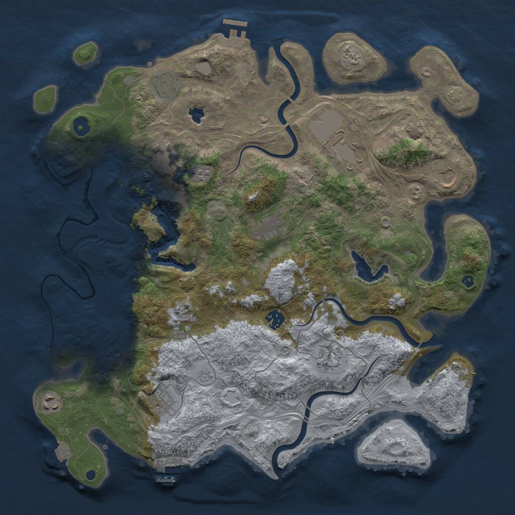 Rust Map: Procedural Map, Size: 4250, Seed: 137681, 16 Monuments