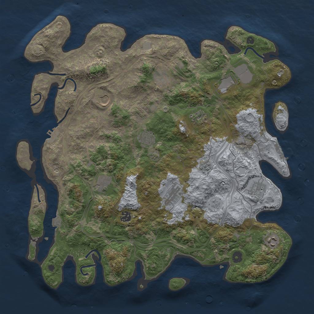 Rust Map: Procedural Map, Size: 4250, Seed: 23267834, 19 Monuments