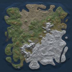 Thumbnail Rust Map: Procedural Map, Size: 5000, Seed: 36394440, 19 Monuments