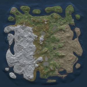 Thumbnail Rust Map: Procedural Map, Size: 4400, Seed: 17547309, 19 Monuments