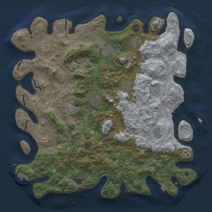 Thumbnail Rust Map: Procedural Map, Size: 4500, Seed: 37216643, 19 Monuments