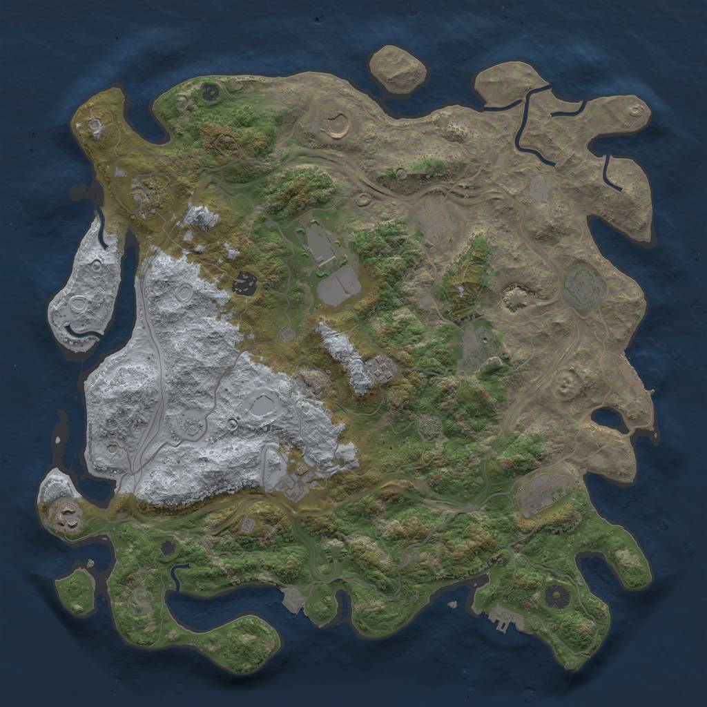 Rust Map: Procedural Map, Size: 4250, Seed: 371939721, 19 Monuments