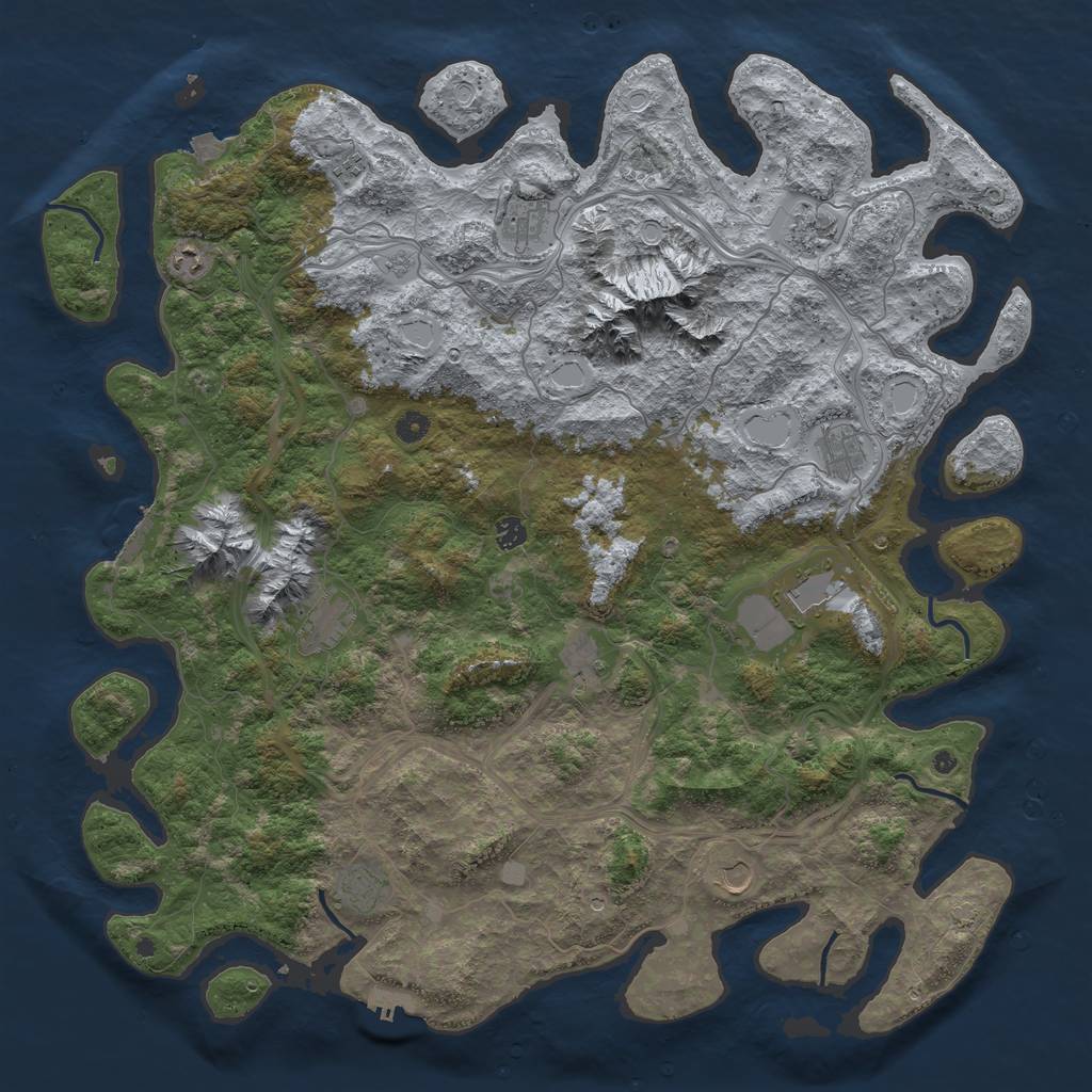 Rust Map: Procedural Map, Size: 5080, Seed: 13825, 19 Monuments