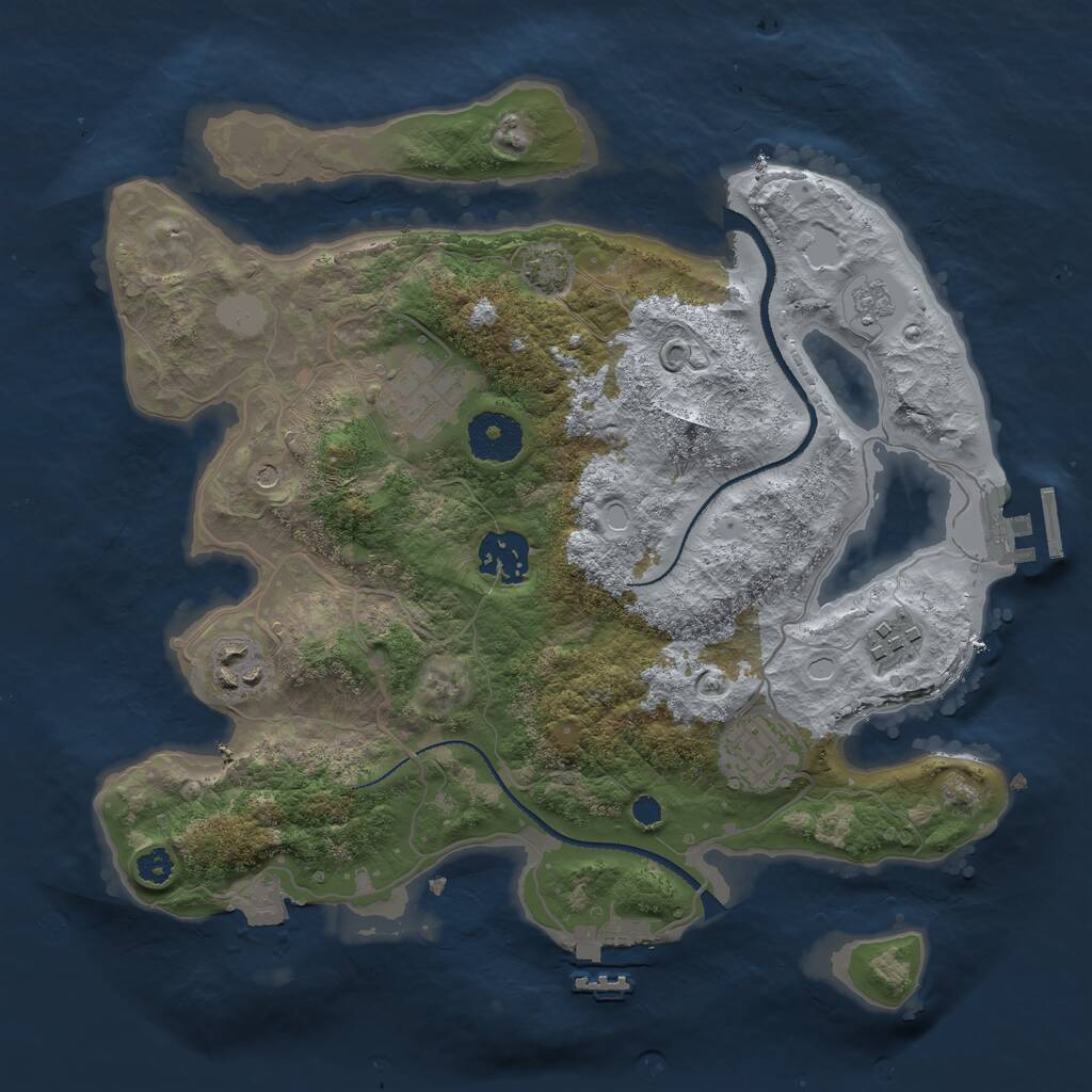 Rust Map: Procedural Map, Size: 3100, Seed: 134920419, 11 Monuments