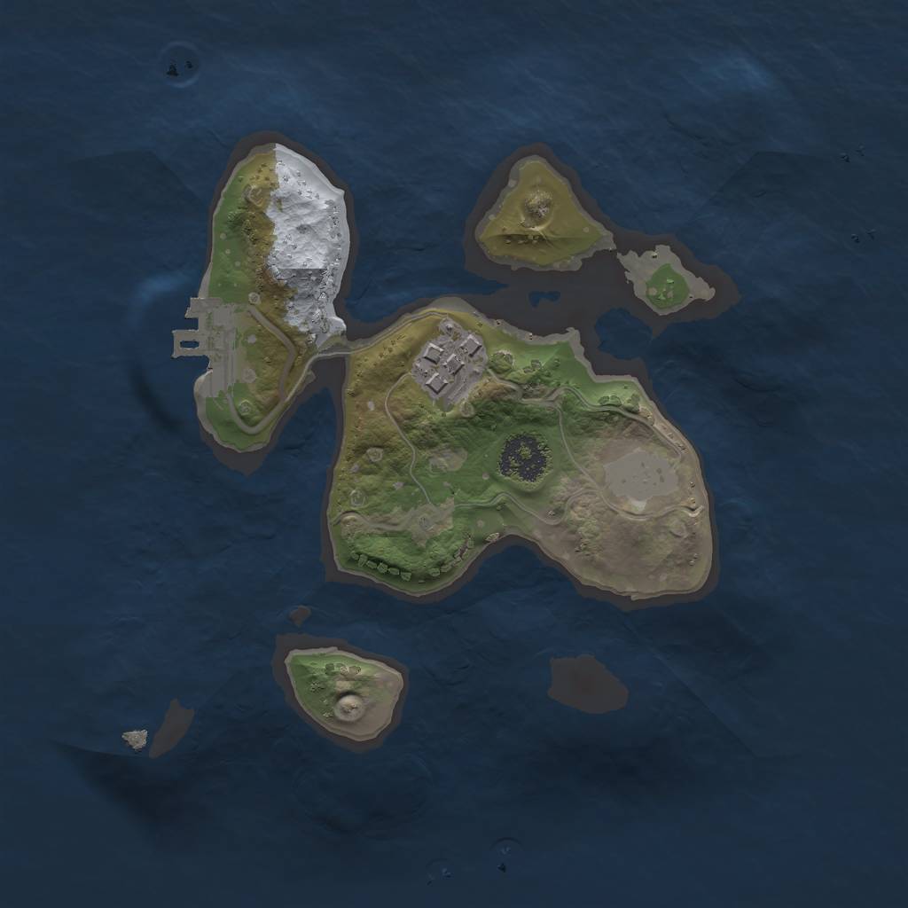 Rust Map: Procedural Map, Size: 2004, Seed: 2000, 5 Monuments