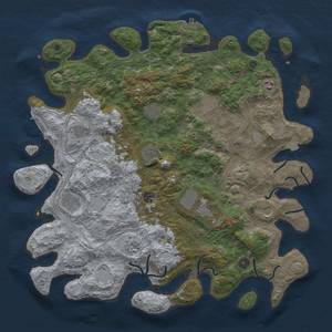 Thumbnail Rust Map: Procedural Map, Size: 4500, Seed: 7109235, 19 Monuments