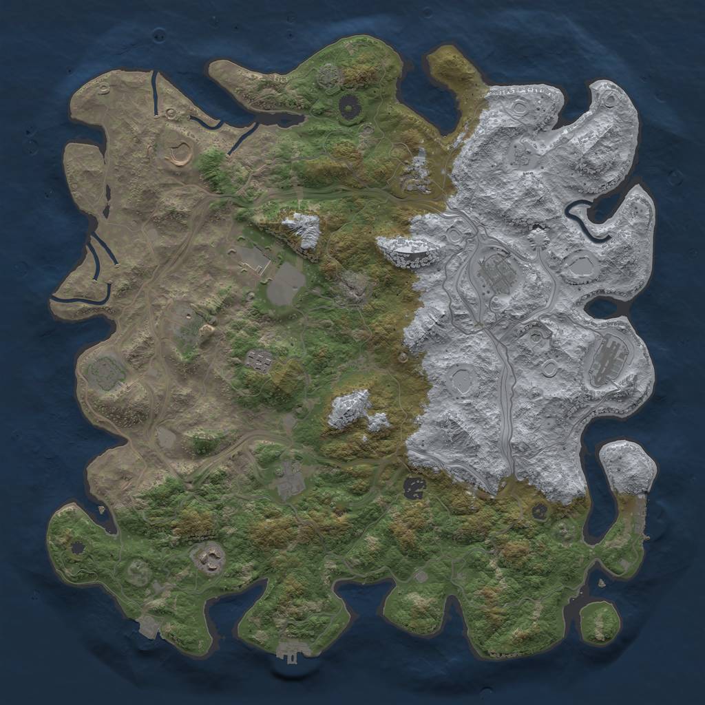 Rust Map: Procedural Map, Size: 4500, Seed: 19951995, 19 Monuments