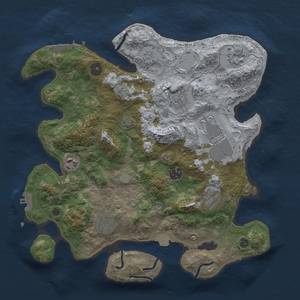 Thumbnail Rust Map: Procedural Map, Size: 3500, Seed: 421608916, 15 Monuments