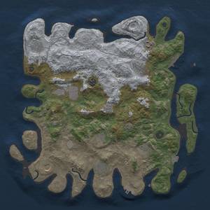 Thumbnail Rust Map: Procedural Map, Size: 4000, Seed: 1348250437, 19 Monuments