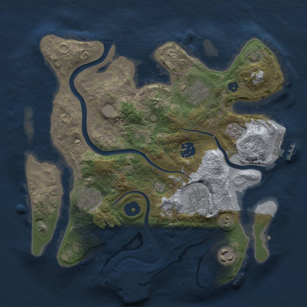 Rust Map: Procedural Map, Size: 3000, Seed: 340171192, 11 Monuments