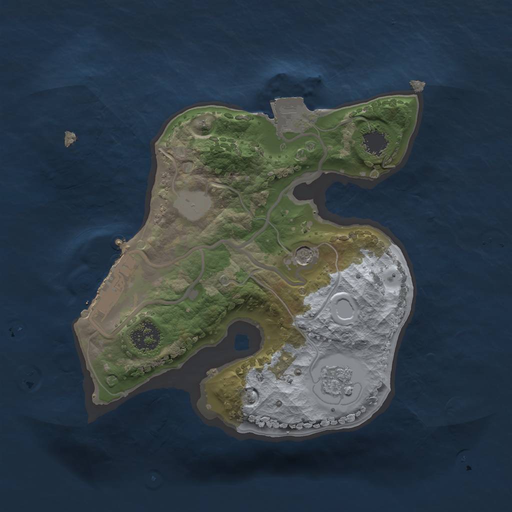 Rust Map: Procedural Map, Size: 1800, Seed: 878676771, 6 Monuments