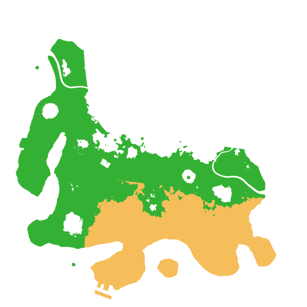 Biome Rust Map: Procedural Map, Size: 3500, Seed: 3725