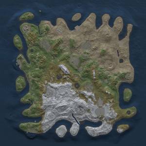 Thumbnail Rust Map: Procedural Map, Size: 4000, Seed: 1854057847, 18 Monuments