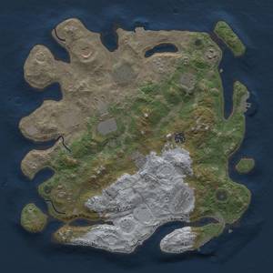 Thumbnail Rust Map: Procedural Map, Size: 3700, Seed: 276426059, 19 Monuments