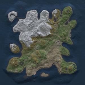 Thumbnail Rust Map: Procedural Map, Size: 3000, Seed: 1777249450, 11 Monuments