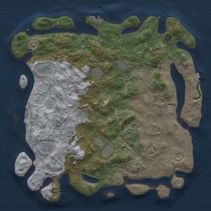 Thumbnail Rust Map: Procedural Map, Size: 4500, Seed: 1368715464, 19 Monuments