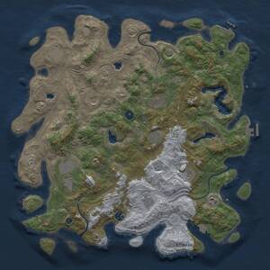 Thumbnail Rust Map: Procedural Map, Size: 4500, Seed: 1808940870, 16 Monuments