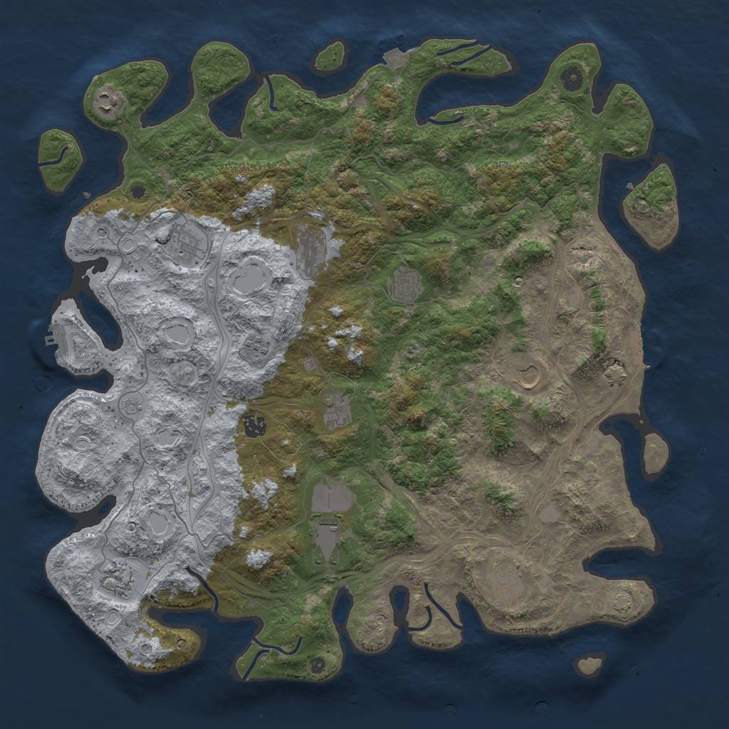 Rust Map: Procedural Map, Size: 4700, Seed: 1475548604, 19 Monuments