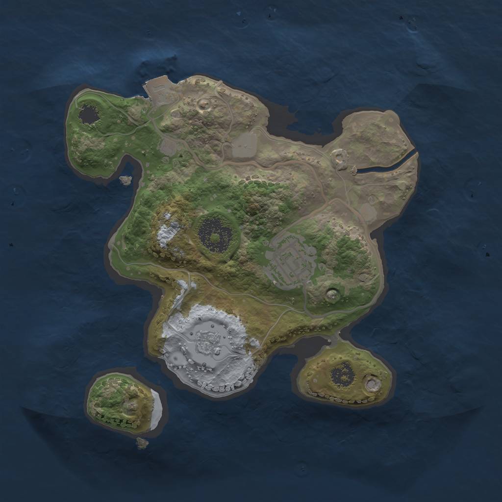 Rust Map: Procedural Map, Size: 2200, Seed: 2200, 5 Monuments