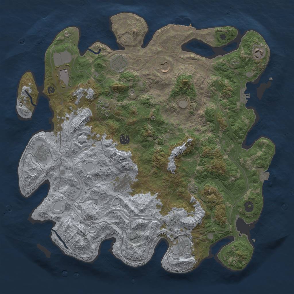 Rust Map: Procedural Map, Size: 4250, Seed: 1521720731, 18 Monuments
