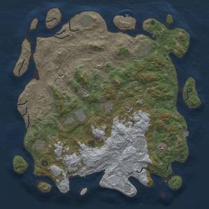 Thumbnail Rust Map: Procedural Map, Size: 4600, Seed: 1968373070, 19 Monuments