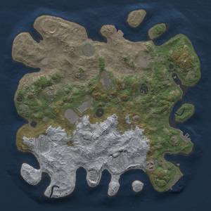 Thumbnail Rust Map: Procedural Map, Size: 3700, Seed: 2012792598, 19 Monuments