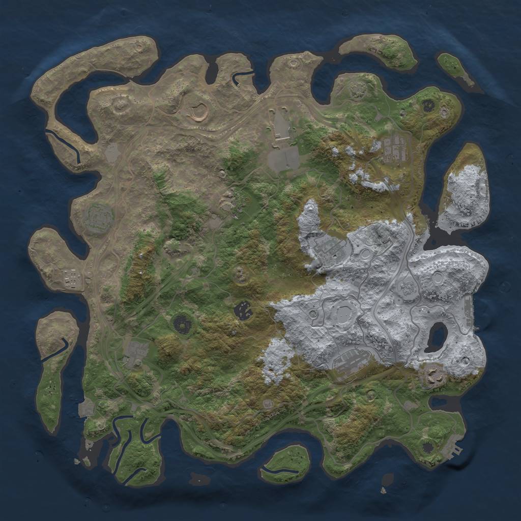 Rust Map: Procedural Map, Size: 4250, Seed: 755069201, 19 Monuments