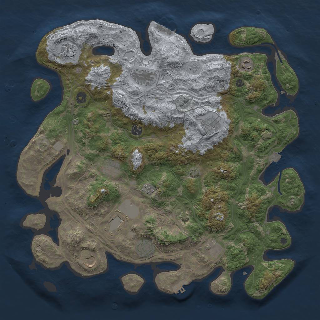 Rust Map: Procedural Map, Size: 4250, Seed: 597879246, 19 Monuments