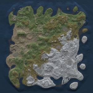 Thumbnail Rust Map: Procedural Map, Size: 4500, Seed: 161448295, 19 Monuments