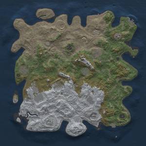 Thumbnail Rust Map: Procedural Map, Size: 4250, Seed: 1938769604, 19 Monuments