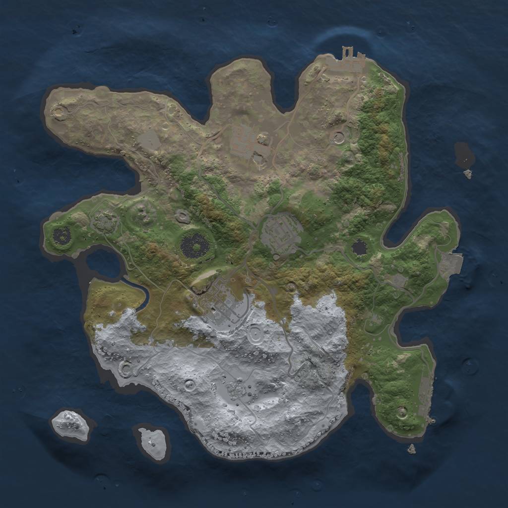 Rust Map: Procedural Map, Size: 2850, Seed: 112170496, 11 Monuments
