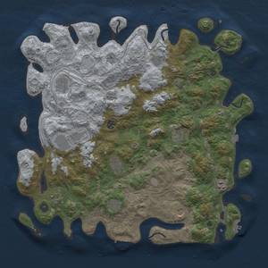 Thumbnail Rust Map: Procedural Map, Size: 4500, Seed: 496873338, 19 Monuments