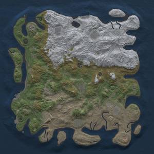 Thumbnail Rust Map: Procedural Map, Size: 4500, Seed: 2010484340, 19 Monuments