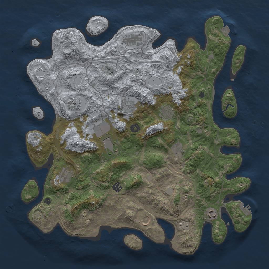 Rust Map: Procedural Map, Size: 4250, Seed: 1739, 18 Monuments