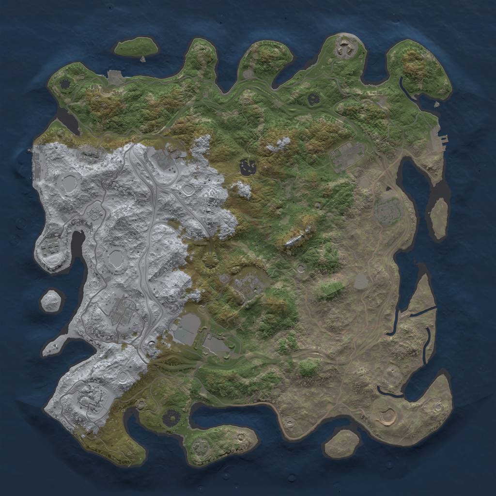 Rust Map: Procedural Map, Size: 4250, Seed: 85636367, 19 Monuments