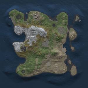 Thumbnail Rust Map: Procedural Map, Size: 2500, Seed: 1079970554, 9 Monuments