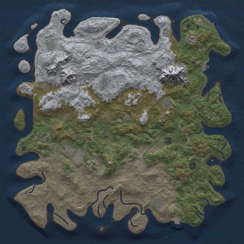 Rust Map: Procedural Map, Size: 5150, Seed: 11061805, 19 Monuments