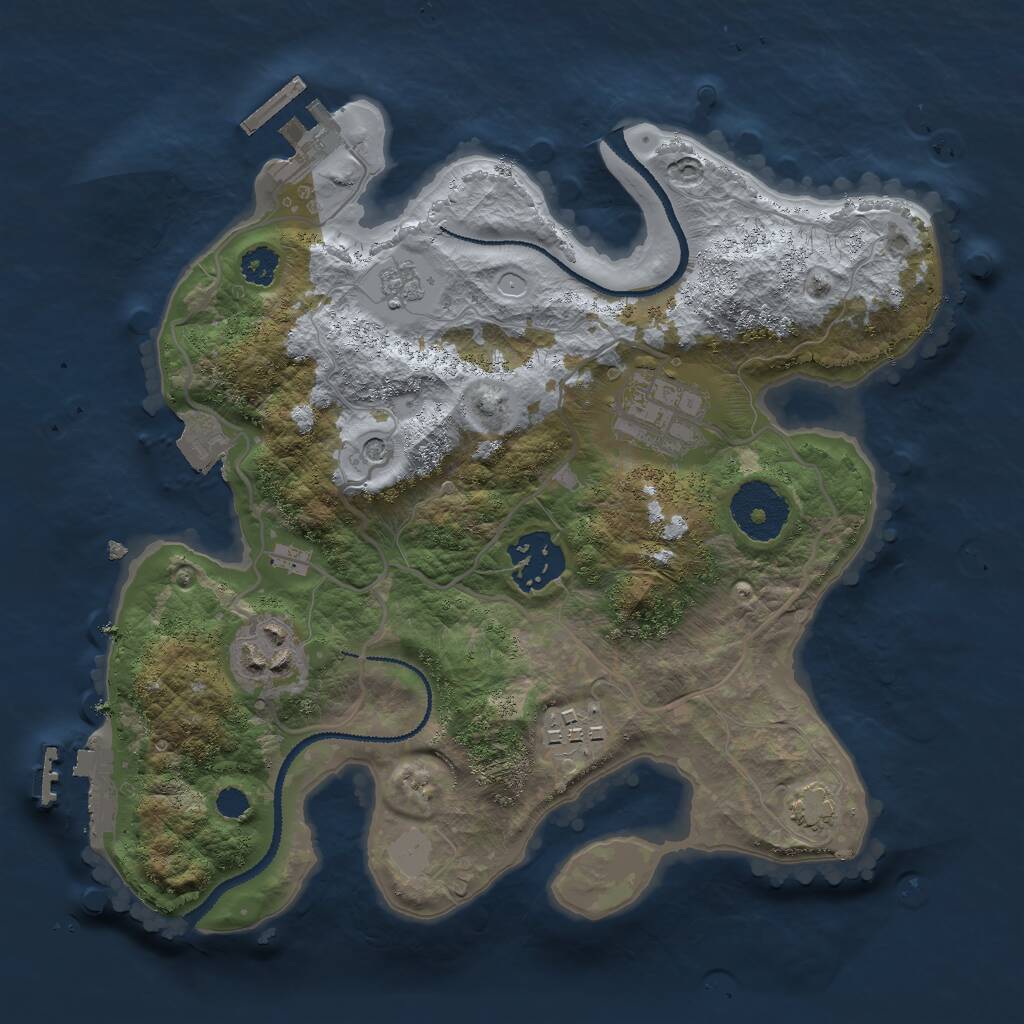 Rust Map: Procedural Map, Size: 2700, Seed: 202450396, 10 Monuments